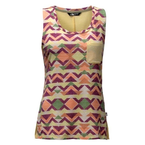 The North Face Tops - The North Face Ez Tank Yellow Tribal NWT Small